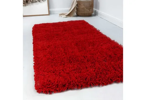 Esprit Wollteppich Seattle Shag, modern und flauschig in rot von Esprit