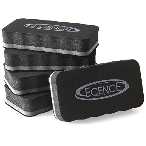 ECENCE Whiteboard Schwamm magnetisch 5er Set - Trockenreinigung, Whiteboard Reiniger für Flipcharts, Magnettafeln & Magnet-Pinnwände