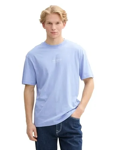 TOM TAILOR Denim T-Shirt mit Foto-Print, White, M