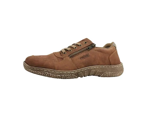 Rieker Herren Schnürer in Mandel - Größe 45 - Sneaker in trendiger Mandel-Farbe, bequemes Textil-Innenmaterial und robustes Synthetik-Obermaterial für optimalen Tragekomfort.