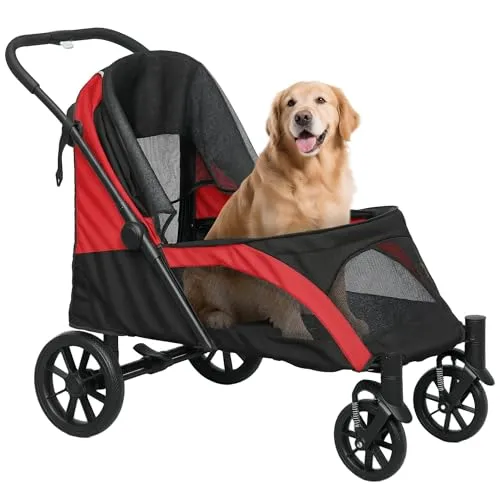 PawHut Hundewagen für große Hunde & Katzen bis 30 kg