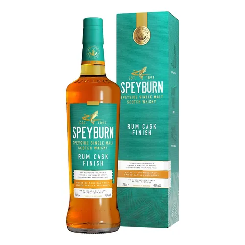 Speyburn Single Malt Scotch Whisky Rum Cask Finish 40,0 % vol - Whisky mit einzigartigem Rumfass-Finish, das fruchtige und karamellisierte Aromen entfaltet. Ideal für Genießer, die das Besondere suchen.