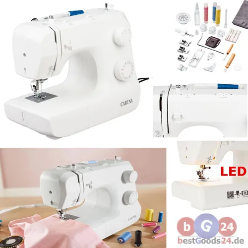 Nähmaschine Carina 33-Stichfunktionen mit Einfädelhilfe Haushaltsgerät LED Licht