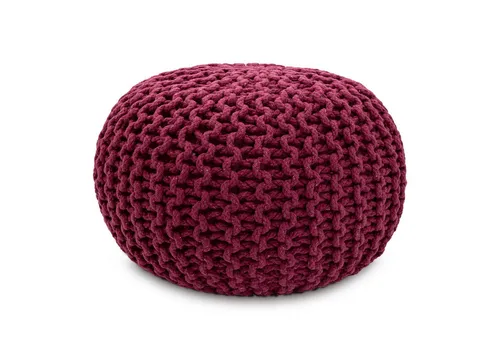 Amagohome Sitzhocker Strickhocker Pouf Ø45 o. 55cm Bodenkissen Sitzpouf XXL Baumwolle recyc