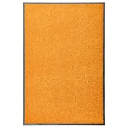 vidaXL Waschbare Fußmatte Orange 60x90 cm in orange von vidaXL