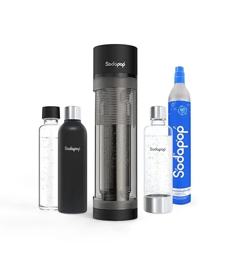 SODAPOP Wassersprudler Logan mit Glas- und PET-Flasche