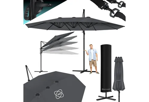 KESSER Sonnenschirm Doppelsonnenschirm 4,6m x 2,7m von Kesser