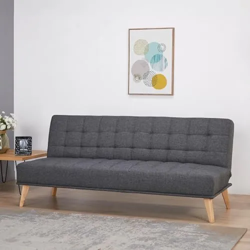 [en.casa] Schlafsofa Pukkila 3-Sitzer mit Schlaffunktion - Sofas & Couches: Praktisches 3-Sitzer Schlafsofa mit ausklappbarer Liegefläche, ideal für Gäste und entspannte Nächte.