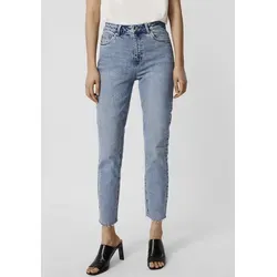 Vero Moda VMBRENDA HR Straight A Cut Jeans - Nachhaltige Jeans in Light Blue Denim, elastisch und bequem mit geradem Bein für einen lässigen Look.