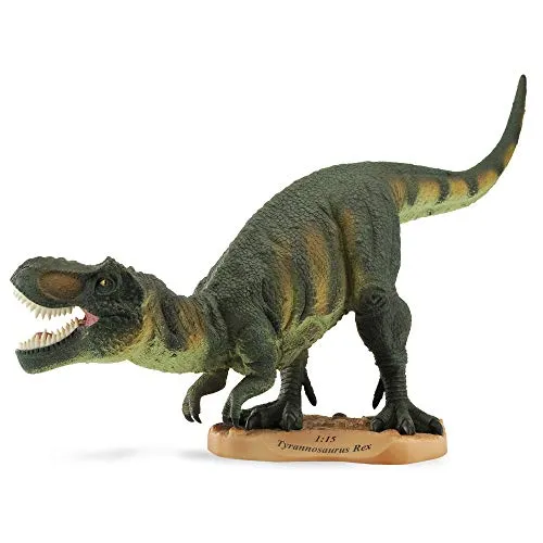 Collecta Tyrannosaurus Rex Spielzeug mit Sockel | 92,5 cm L x 44,8 cm H | (Maßstab 1:15) | #88255 (-) Dinosaurier-Modell, grün