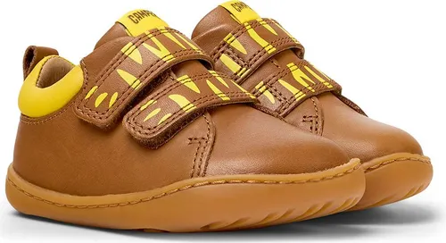 Camper Peu Cami K800405 Basket, Mittelbraun 051 TWS, 21 EU - Baby Sneaker für Mädchen aus 100% Rindsleder, mit umweltfreundlicher Laufsohle aus vulkanisiertem Gummi für optimalen Komfort und Halt.