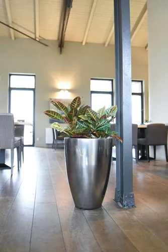 Pflanzkübel OPALA Silber Metallic (55x40) in silber von VIVANNO