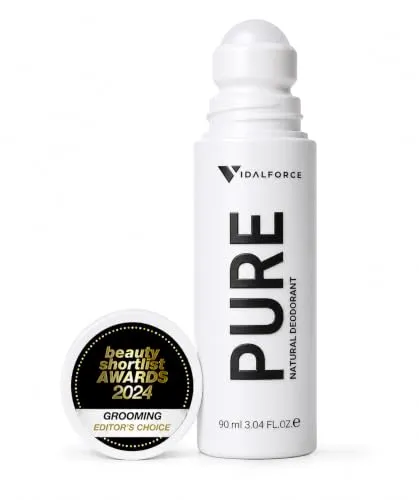 PURE Deo Ohne Aluminium für Männer I Addictive Duft I NEUE FORMEL XXL 90ml 100% Natürlichen & 71% Bio Inhaltsstoffen 100/100 In Yuka