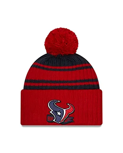 New Era Houston Texans NFL 2022 Sideline Sport Knit Red Blue Beanie - One-Size
