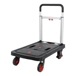 STIER Plattformwagen Rollwagen klappbar, Tragkraft 137 kg - Plattformwagen aus Aluminium und Kunststoff, leicht mit nur 6,6 kg und ideal für den Transport schwerer Lasten bis 137 kg.