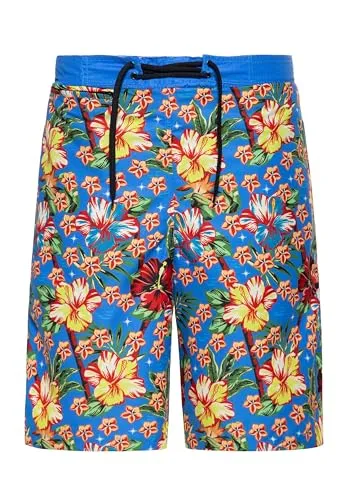 King Kerosin Herren Badeshorts – Exotische Badehosen im Vintage-Stil - Holen Sie sich den Urlaub ins Leben mit den King Kerosin Badeshorts im hawaiianischen Design. Schnelltrocknendes Material und elastischer Bund sorgen für Komfort und perfekten Sitz – ideal für entspannte Tage am Strand.