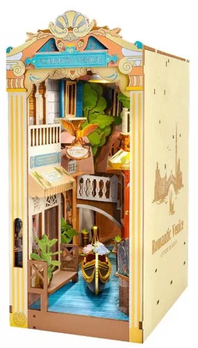 getDigital Book Nook Blumenladen - Holzbausatz mit LED-Beleuchtung - Modellbau Bausatz: Detailreiches Blumenladen-Diorama mit 164 Teilen, batteriebetrieben beleuchtet und perfekt für Buchliebhaber als einzigartiges Dekorationselement.
