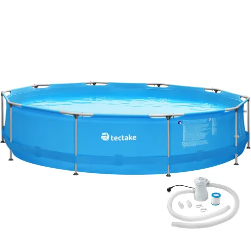 Tectake Swimmingpool Komplettset Steelframe Ø 360cm