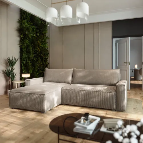 Masseno Ecksofa BESMIR mit Schlaffunktion und Stauraum von Masseno
