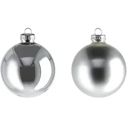 Weihnachtskugeln Christbaumkugeln in silber von Kaemingk