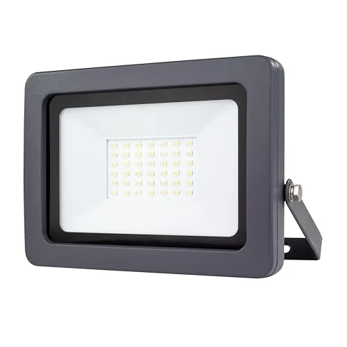 REV LED Scheinwerfer FLARE - IP65, Außenbeleuchtung 30W, 2550 Lumen, 6500K – ideal für Hofeinfahrten, Garagen & Hauseingänge, anthrazit