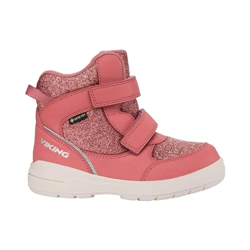 Viking Mädchen Fun Glitter Warm Gtx 2v Snow Boot, Pink, 27 EU - Stiefel für Mädchen, wasserdicht dank GORE-TEX und ideal für kalte Tage, extra Zehenverstärkung für zusätzlichen Schutz.