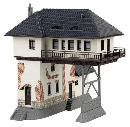 Faller H0 120108 Brückenstellwerk - Modellstellwerk im Maßstab 1:87, als unmontierter Bausatz aus hochwertigem Kunststoff, perfekt für die kreative Gestaltung Ihrer Modelleisenbahn.