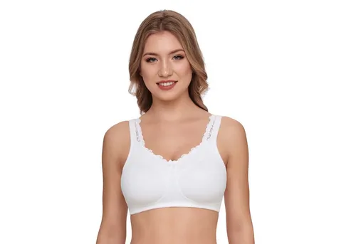 Susa Prothesen BH Damen ohne Bügel Care 19850 - Funktionsunterwäsche für Damen, bügelloser BH mit vorgeformten Taschen für optimalen Halt und natürlichen Sitz nach Operationen.