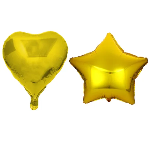 Folienballon Herz, Stern 45 cm Helium Luftballon Deko Ballon Geburtstag Party
