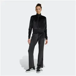 adidas Glam Velvet Trainingsanzug für Damen, schwarz, XS - Stylischer Trainingsanzug mit schmalem Schnitt und Stehkragen. Aus hochwertigem Samtmaterial für ein angenehmes Tragegefühl und perfekten Sitz. Ideal für Freizeit und Sport.