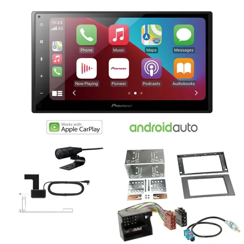 Pioneer Autoradio Apple CarPlay Bluetooth für Ford Kuga II 2008-2012 in silber