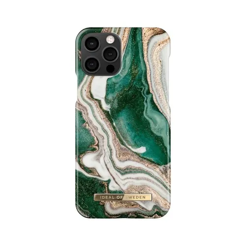 iDeal of Sweden Fashion Case für iPhone 12/12 Pro - Displayschutzfolie mit elegantem golden jade marble Design, schützt Ihr iPhone stilvoll und zuverlässig.