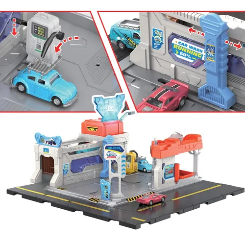 Interaktiver PARKPLATZ Spielzeug-Autowaschanlage mit Licht und Sound