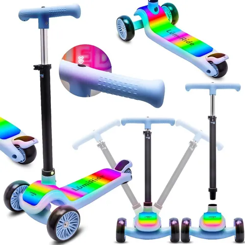 LUMI RIDE LED Kinderroller - Bunter Cityroller für Kinder - Produktart: Kinderroller, mit leuchtenden LED-Rädern für mehr Sicherheit und Spaß beim Fahren.