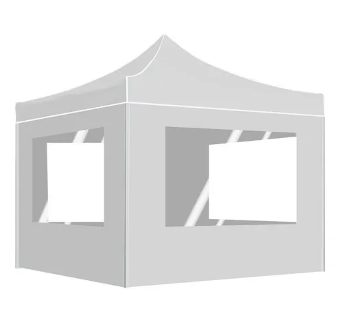 furnicato Partyzelt 2x2x3,15 m Weiß mit Aluminiumrahmen - Elegantes Partyzelt für Gartenfeiern, mit robustem Aluminiumrahmen und UV-beständigem Dach. Ideal für stilvolle Outdoor-Events und einfach zu transportieren.