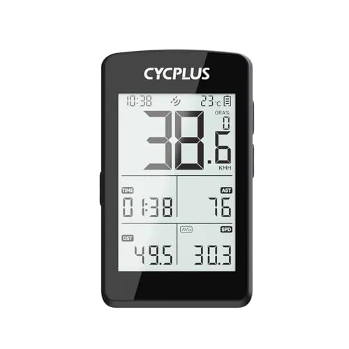 CYCPLUS GPS Fahrradcomputer, ANT+ Fahrradcomputer GPS mit Bluetooth5.0, 2,8-Zoll-LCD-Bildschirm, Fahrradtacho mit 100+ Stunden Akkulaufzeit und automatischer Hintergrundbeleuchtung, IP67 wasserdicht