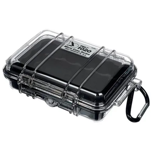 Peli 1020 Clear / Black - Wasserdichter Mikro Case - Kameratasche aus robustem PC-Kunststoff, wasserdicht, bruchfest und staubdicht mit IP67 Schutzart; ideal für sicheren Transport von empfindlichem Equipment.