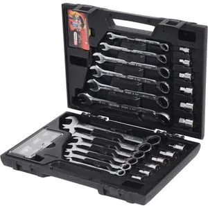 KS-Tools Maulschlüssel GEARplus 503.4960 - 30-teiliges Maul-Ringratschenschlüssel Set 8-19mm, mit 72-Zähnen Ratschenmechanismus und verbesserter Grip für hohe Haltbarkeit