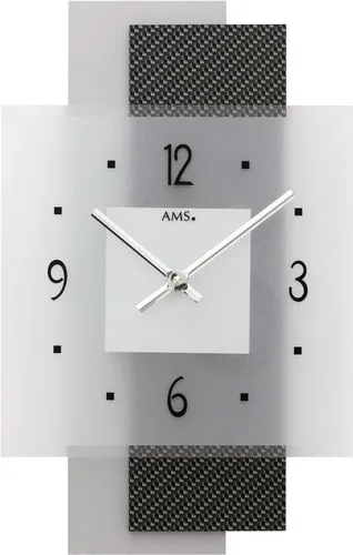 AMS Quarz-Wanduhr 9243 in schwarz von AMS