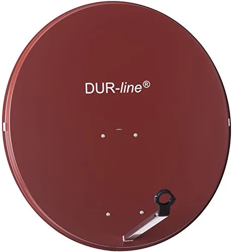 DUR-line MDA 90cm Rot - Aluminium Satellitenschüssel - SAT-Antenne mit 90 cm Durchmesser, ideal für besten Empfang auch bei schlechtem Wetter. Montage-freundlich und aus langlebigem Hochleistungs-Aluminium.