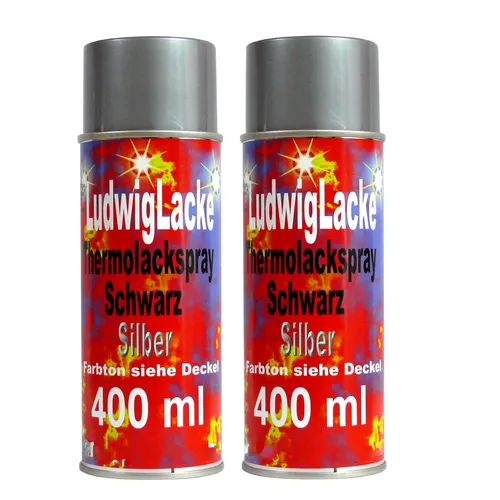Auspufflack Silber 2 Spraydosen je 400ml  bis 800' Autolack