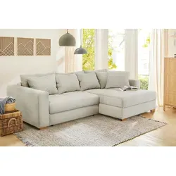 Jockenhöfer Gruppe Ecksofa Kampen L-Form mit Bettfunktion in beige von Jockenhöfer