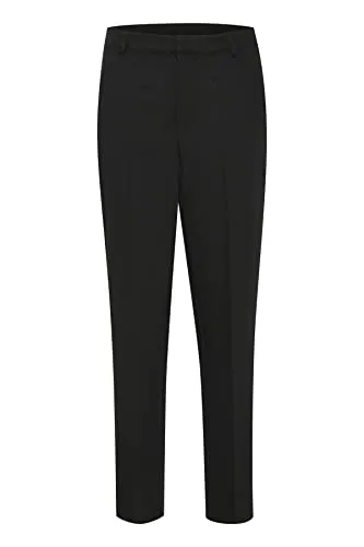 KAFFE Pants Suiting KAsakura Damen Hose Business Elegant High Waist Anzughose Büro Freizeithose mit Taschen Black Deep 38