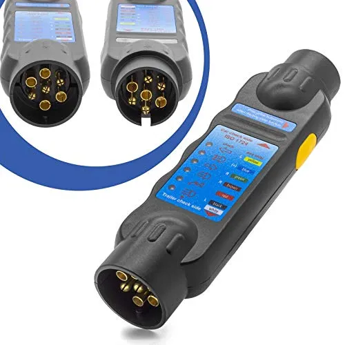 KFZ DIN Prüfgerät Anhänger Licht Beleuchtung Tester 7 Polig Trailer Prüfer