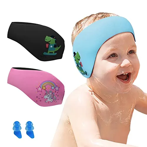 Neopren Schwimm Stirnband für Kinder und Erwachsene mit Klettverschluss