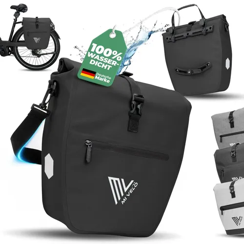 MIVELO 2in1 Fahrradtasche für Gepäckträger in schwarz von Mivelo