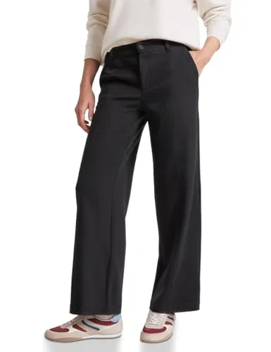 Street One Studio Wide Leg Twill Hose Black 42