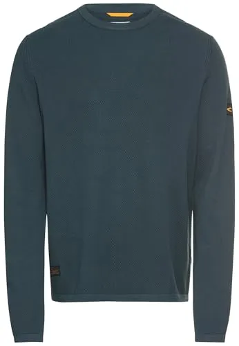 camel active Rundhalspullover blau M (48) - Herren-Pullover aus 100% Baumwolle, pflegeleicht und ideal für lässige Looks in tinted blue. Perfekt für jeden Anlass!