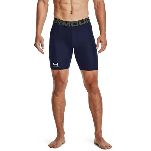 Under Armour Herren Armour HeatGear Kompressionsshorts Kurze Hose, Midnight Navy (410)/White, XXX-Large Hoch