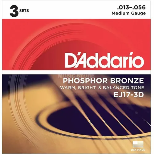 Daddario EJ17-3D Saiten Set für Westerngitarre von D'Addario